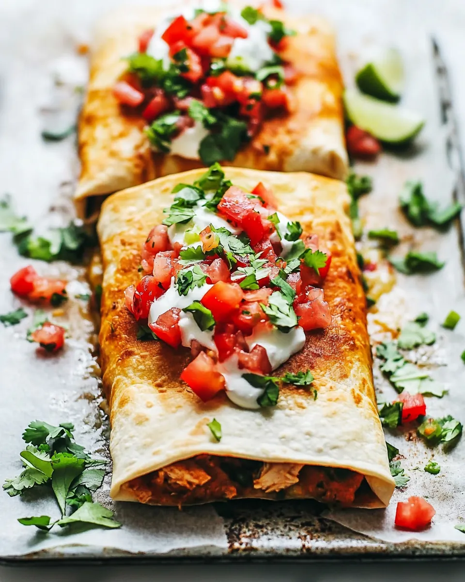 Homemade Chicken Chimichangas