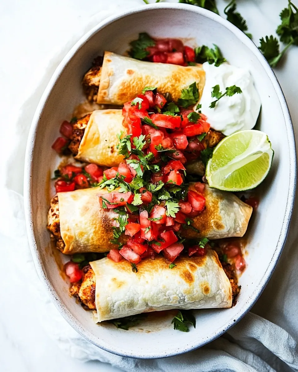 Homemade Chicken Chimichangas