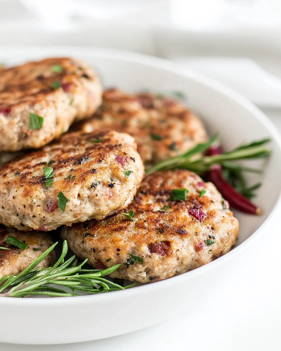 Homemade Chicken Sausage Patties