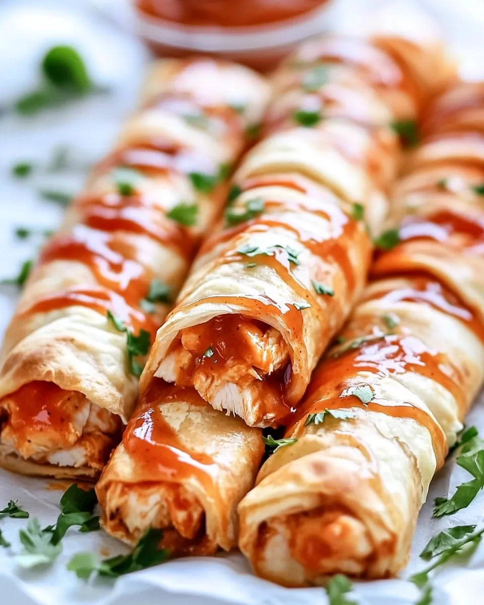 Honey Buffalo Chicken Taquitos