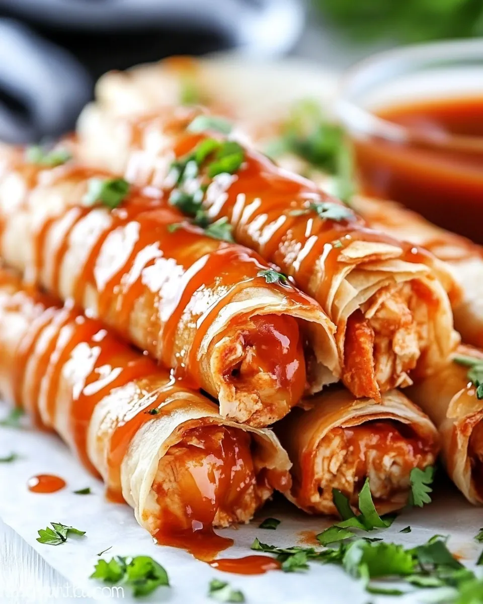 Honey Buffalo Chicken Taquitos