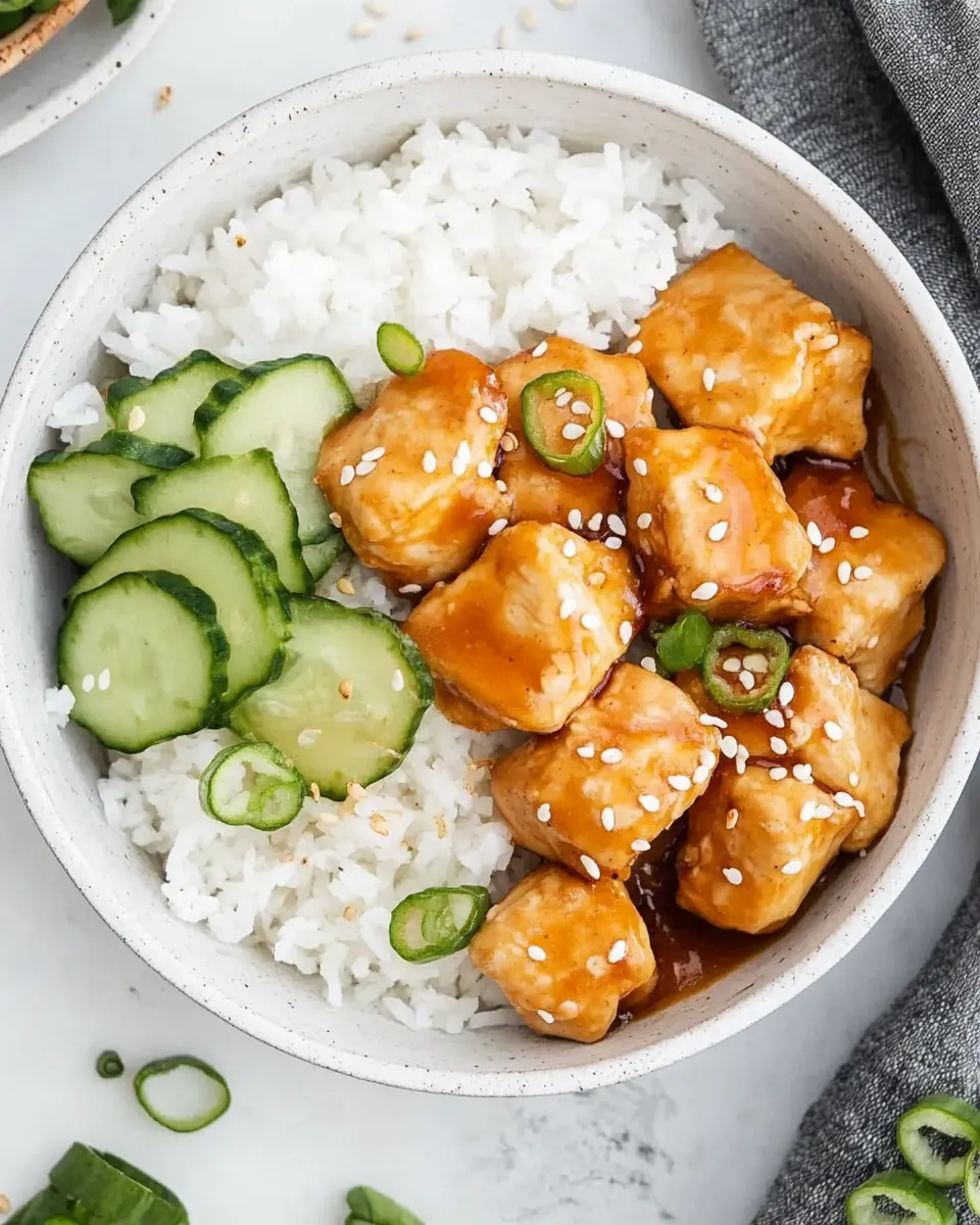 Honey Garlic Chicken Bowls