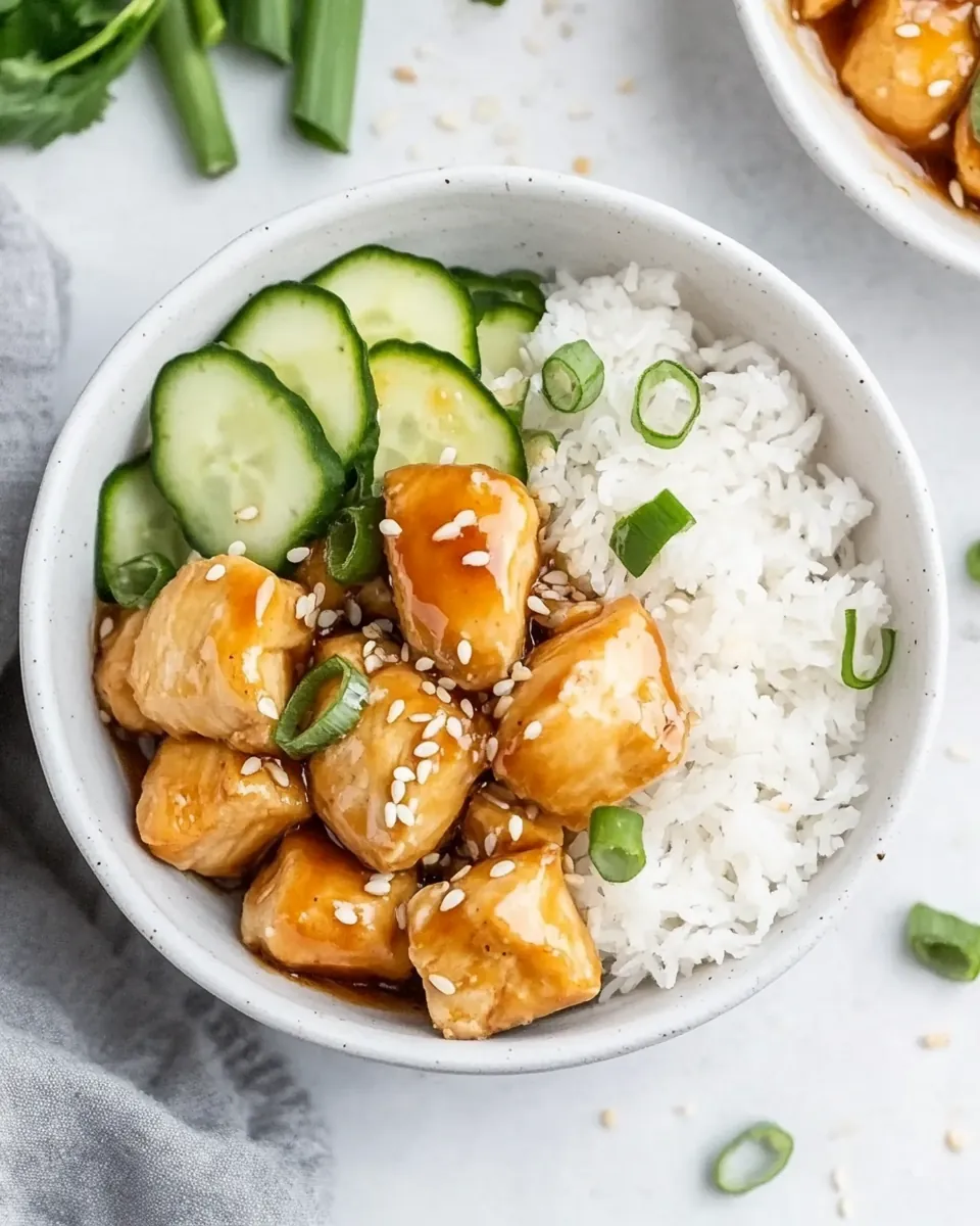 Honey Garlic Chicken Bowls