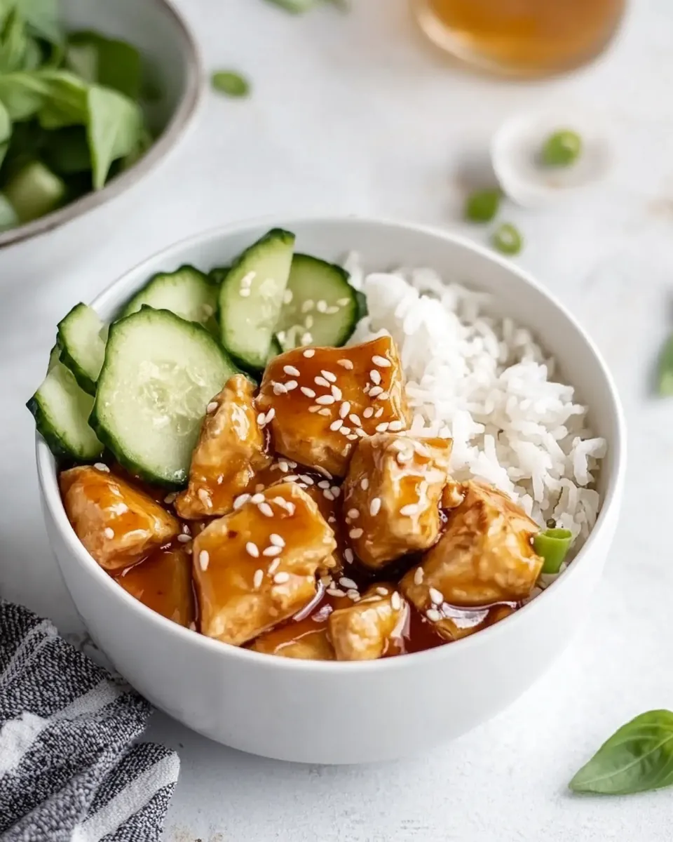 Honey Garlic Chicken Bowls