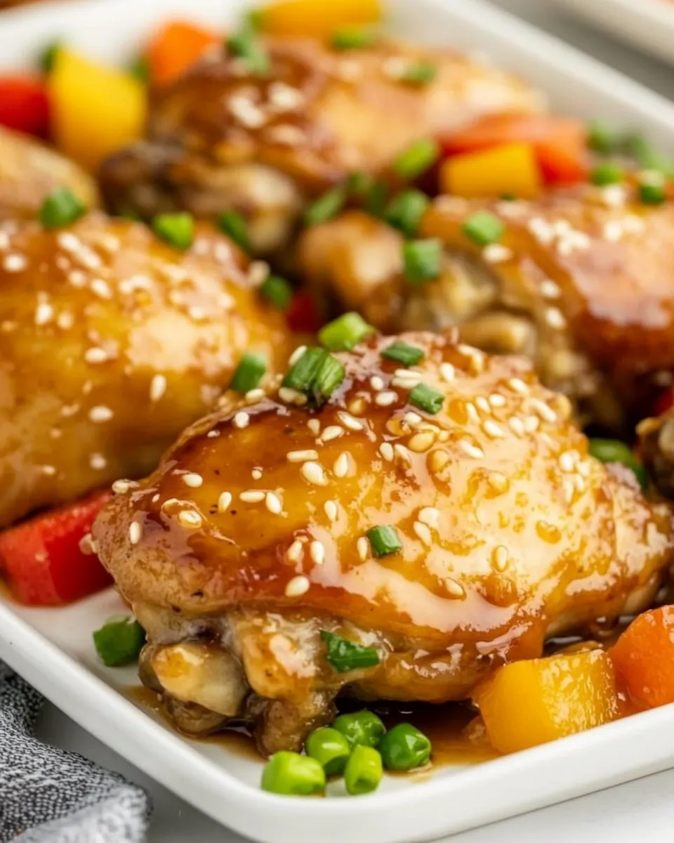 Honey Garlic Chicken Thigh Sheet Pan Recipe