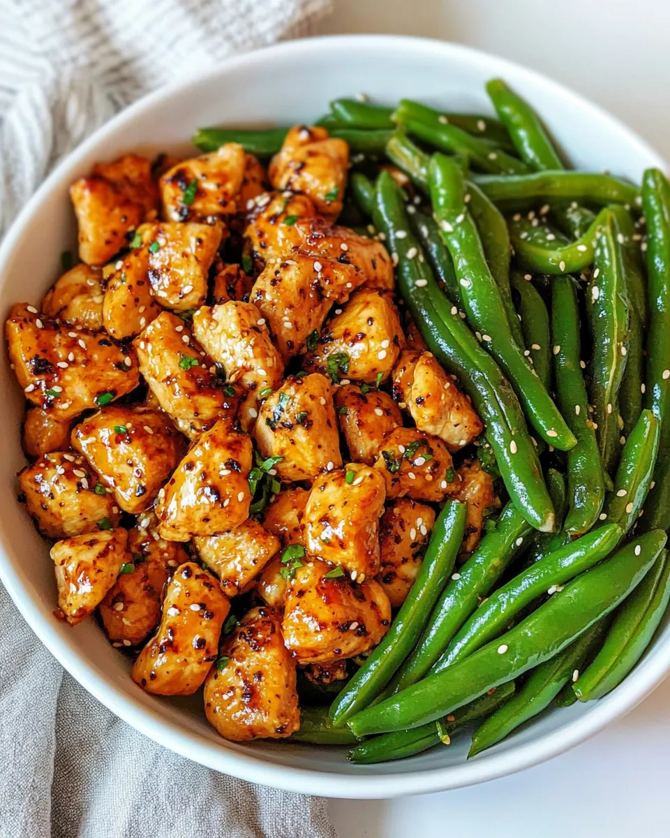Honey Garlic Chicken Green Beans