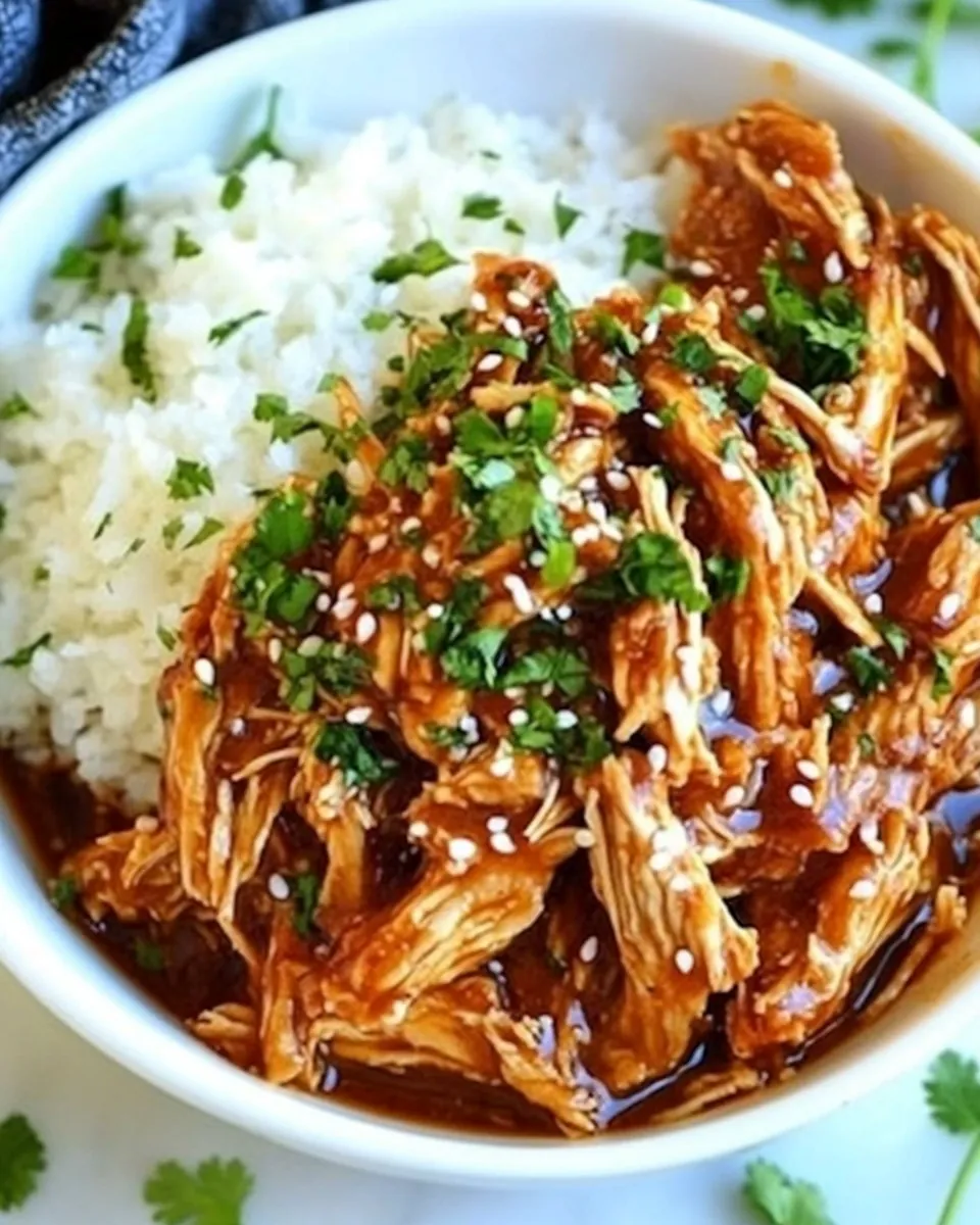 Honey Garlic Shredded Chicken