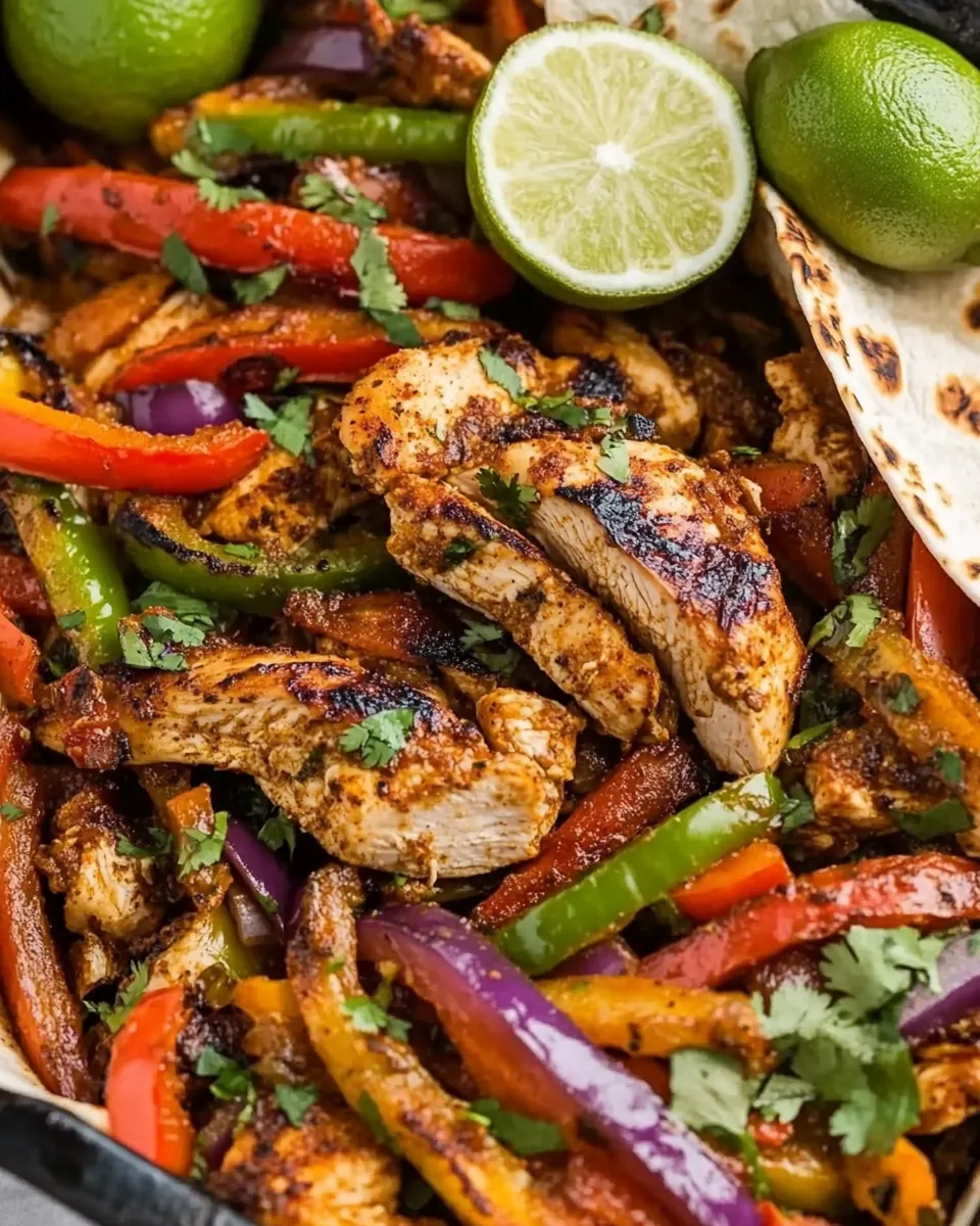 Honey Lime Baked Chicken Fajitas