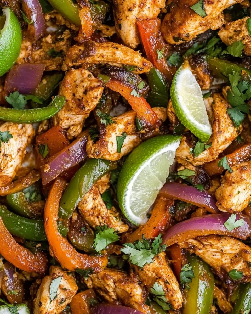 Honey Lime Baked Chicken Fajitas