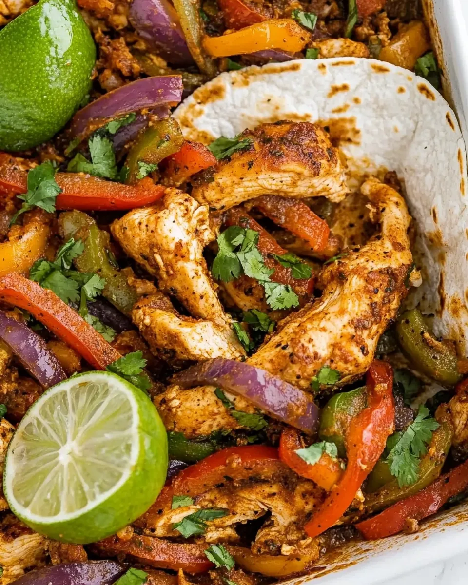 Honey Lime Baked Chicken Fajitas