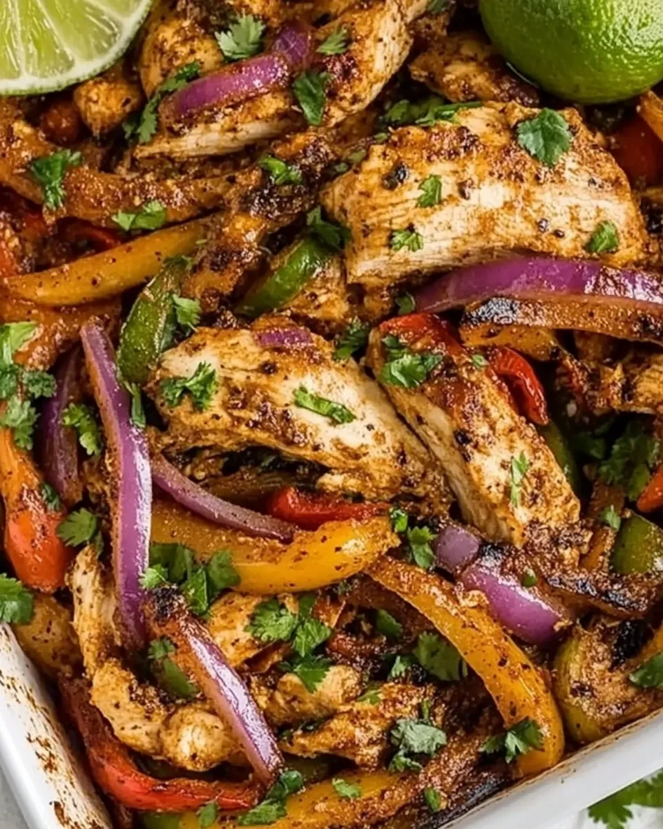 Honey Lime Baked Chicken Fajitas