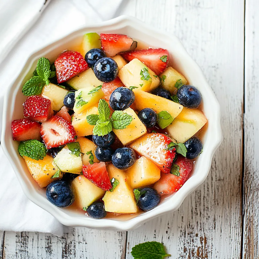 Honey Mint Fruit Salad