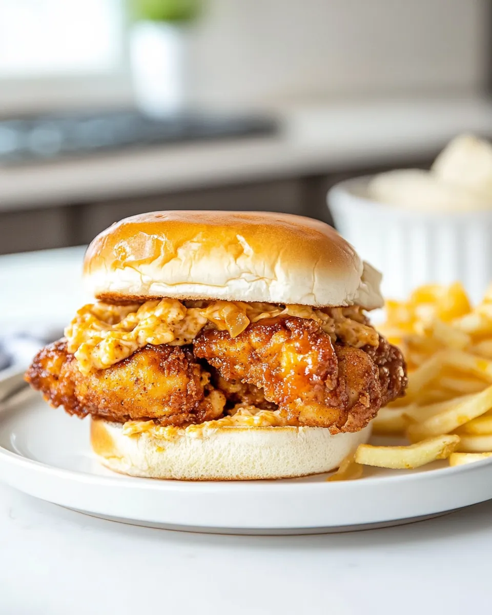 Honey Pepper Pimento Chicken Sandwich