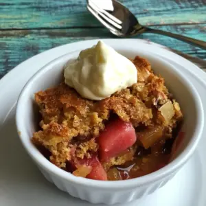 Honey Rhubarb Brown Betty