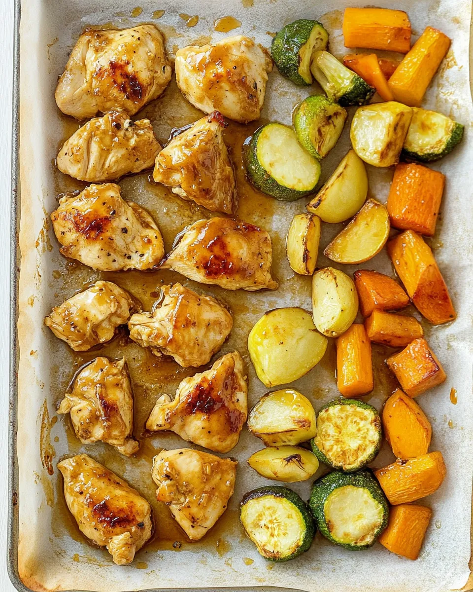 Honey Soy Chicken Veggies Sheet Pan