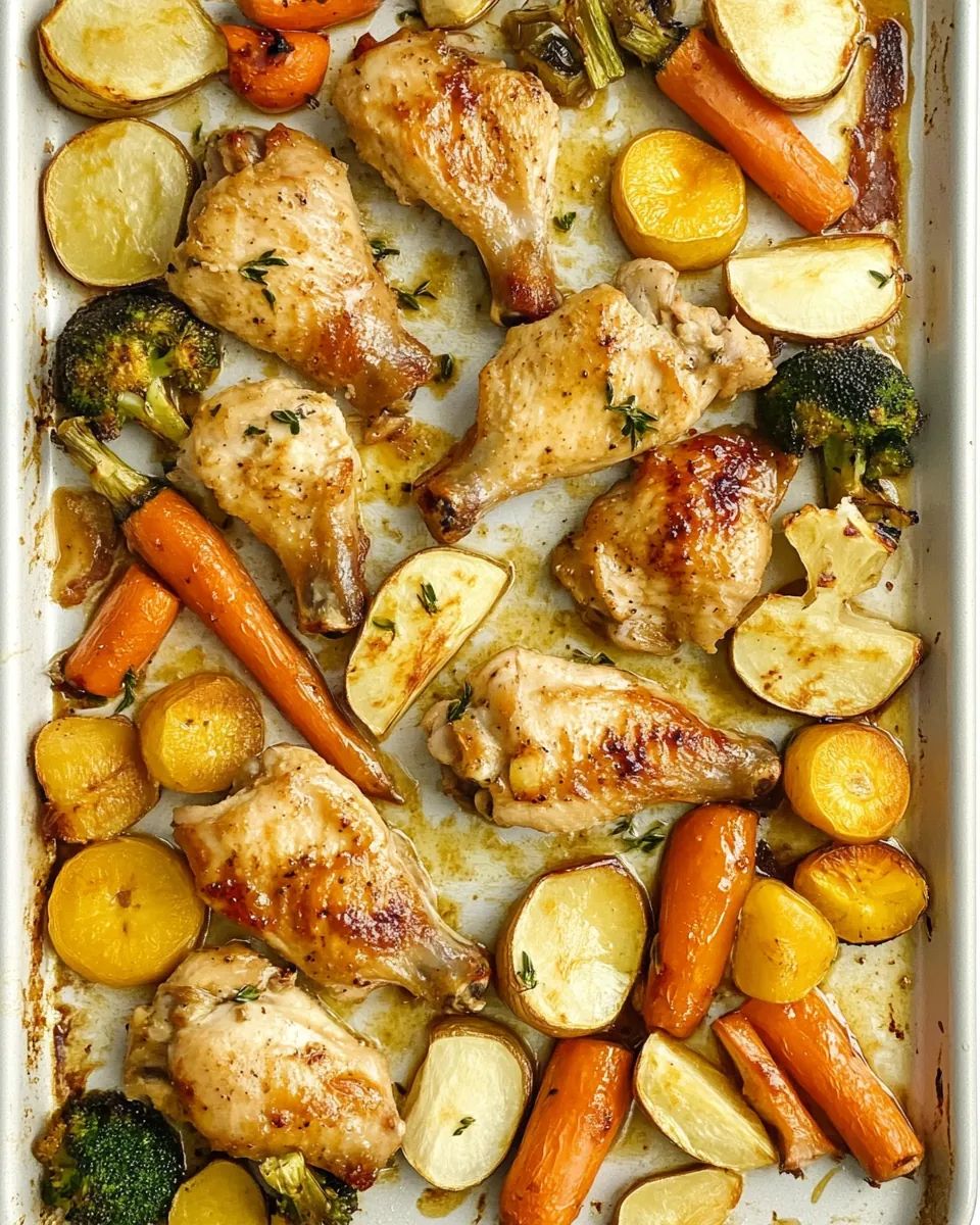 Honey Soy Chicken Veggies Sheet Pan