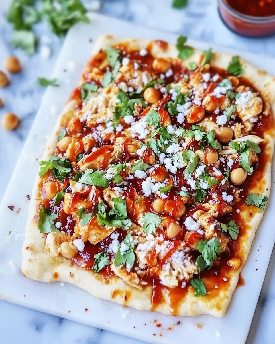 Honey Sriracha Chicken Flatbread