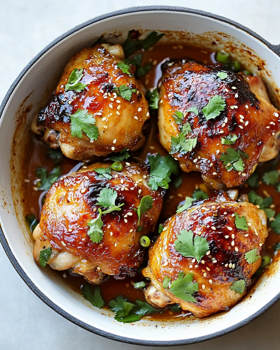 Honey Sriracha Chicken Thighs