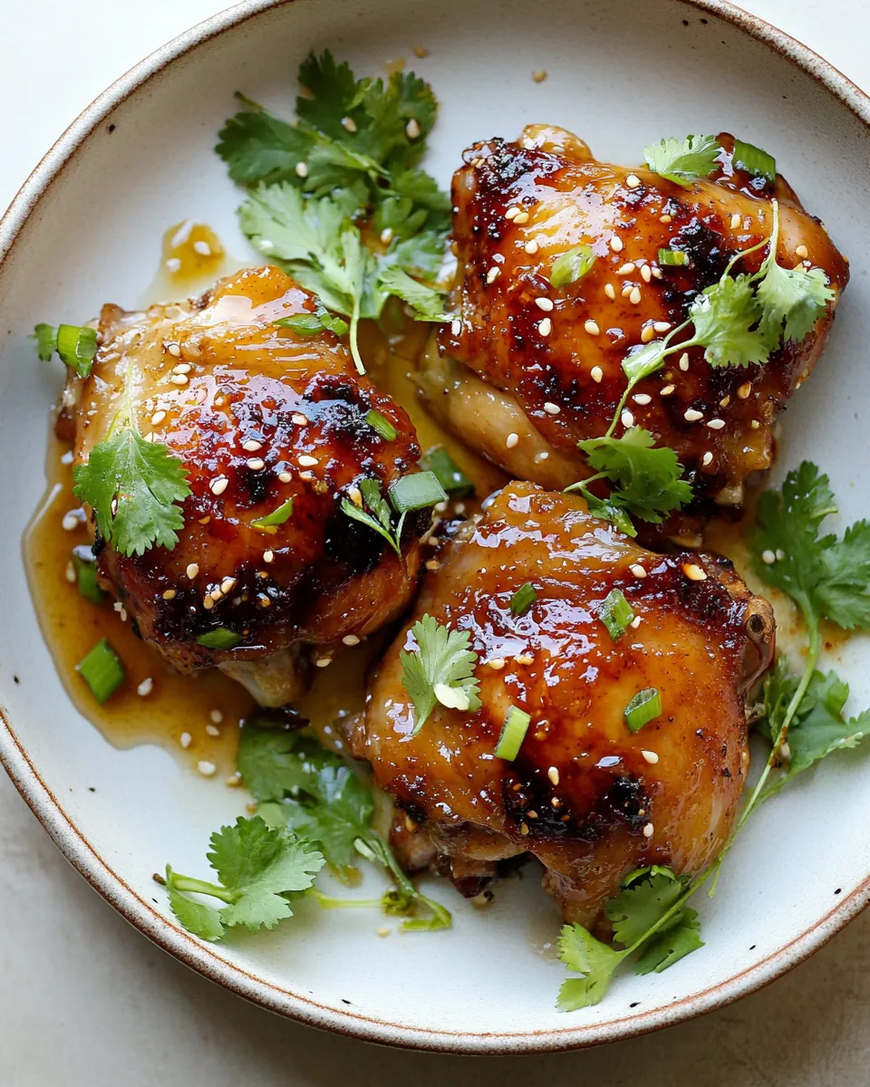 Honey Sriracha Chicken Thighs
