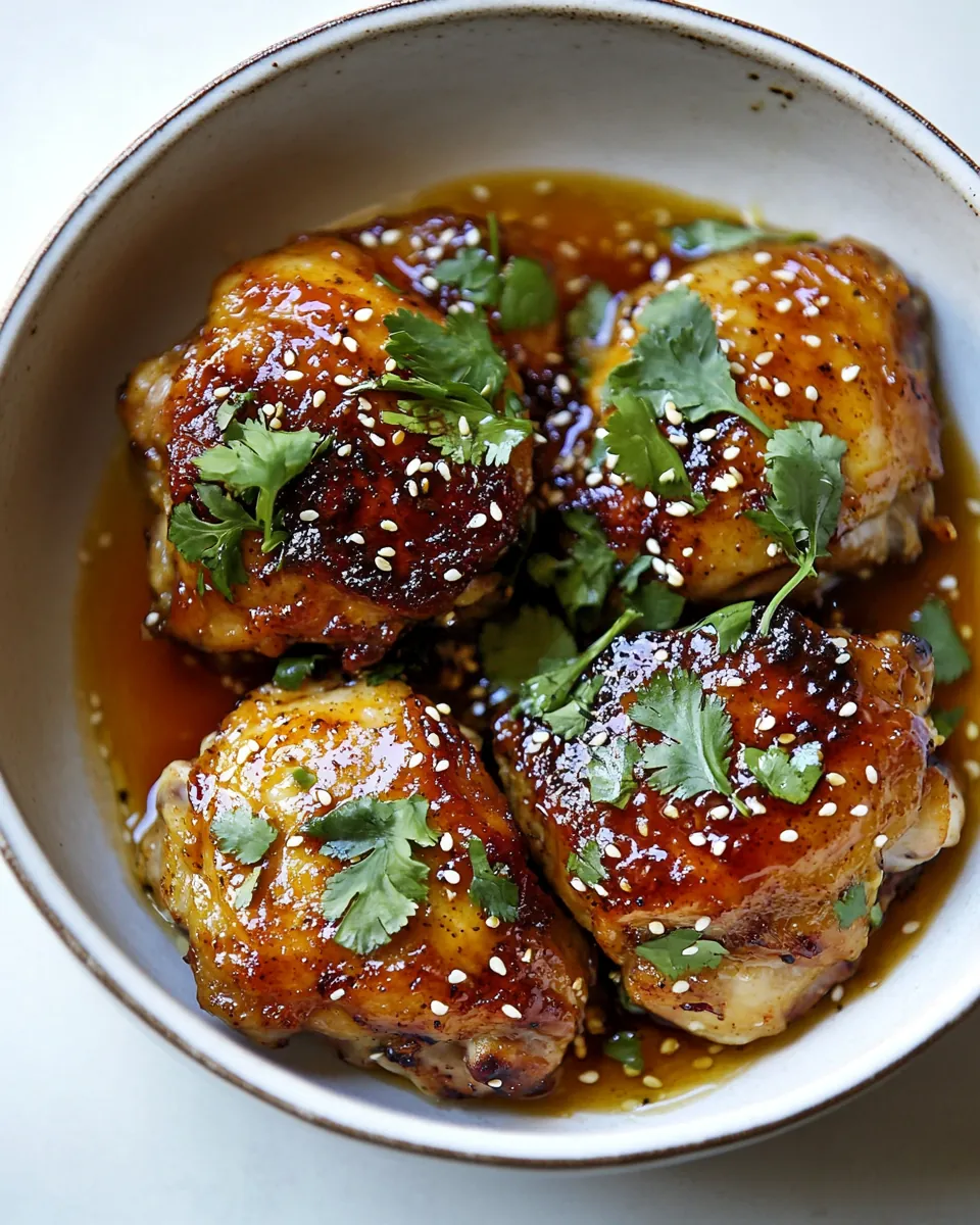 Honey Sriracha Chicken Thighs