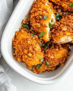 Hot Honey Bangin Crunchy Cornflake Baked Chicken