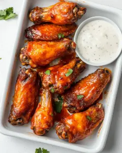 Hot Spicy Baked Buffalo Chicken Wings