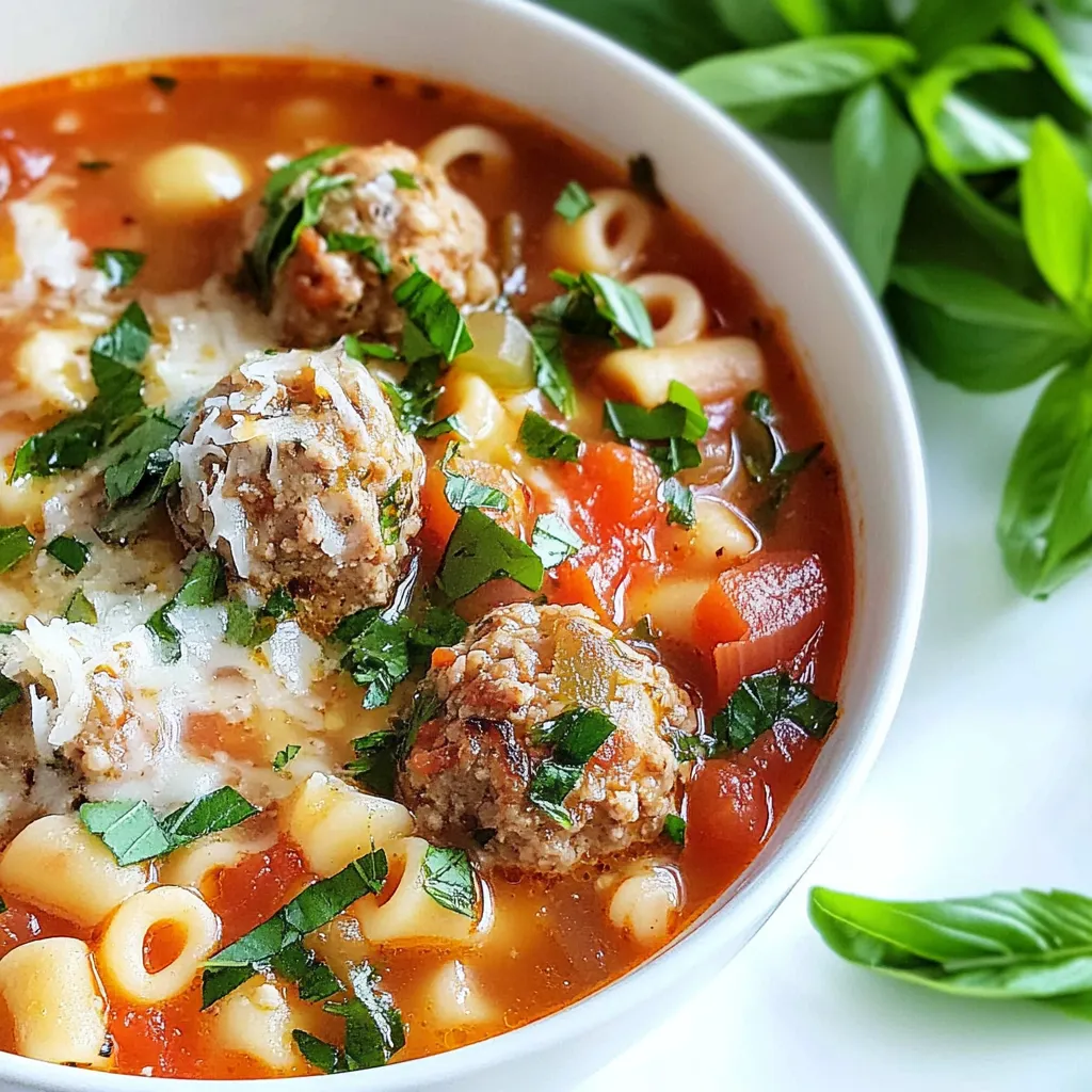 Instant Pot Turkey Meatball and Ditalini Soup