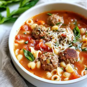 Instant Pot Turkey Meatball and Ditalini Soup