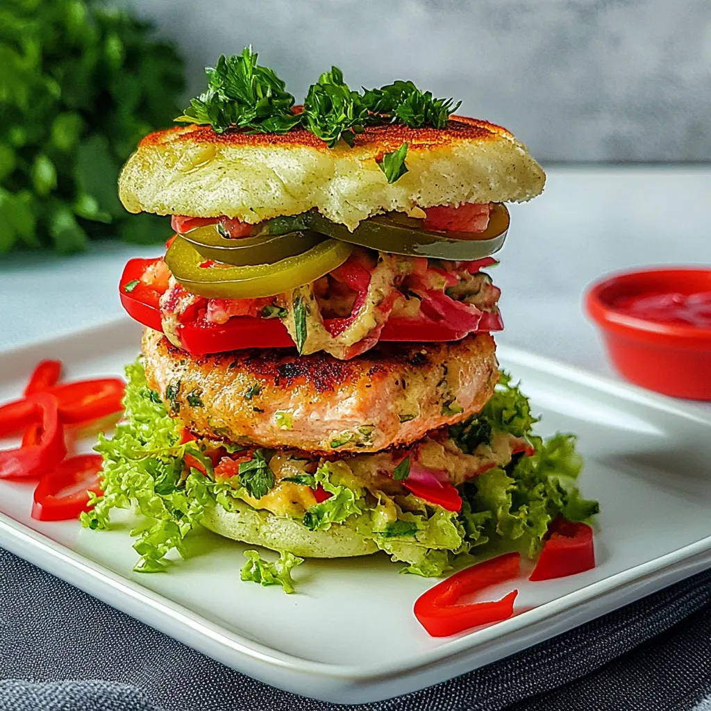 Jalapeño Salmon Burgers
