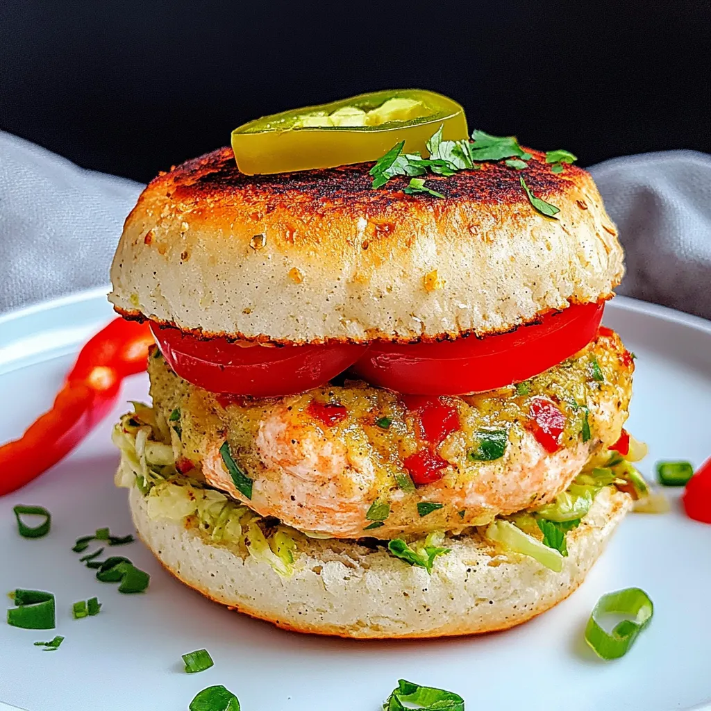 Jalapeño Salmon Burgers