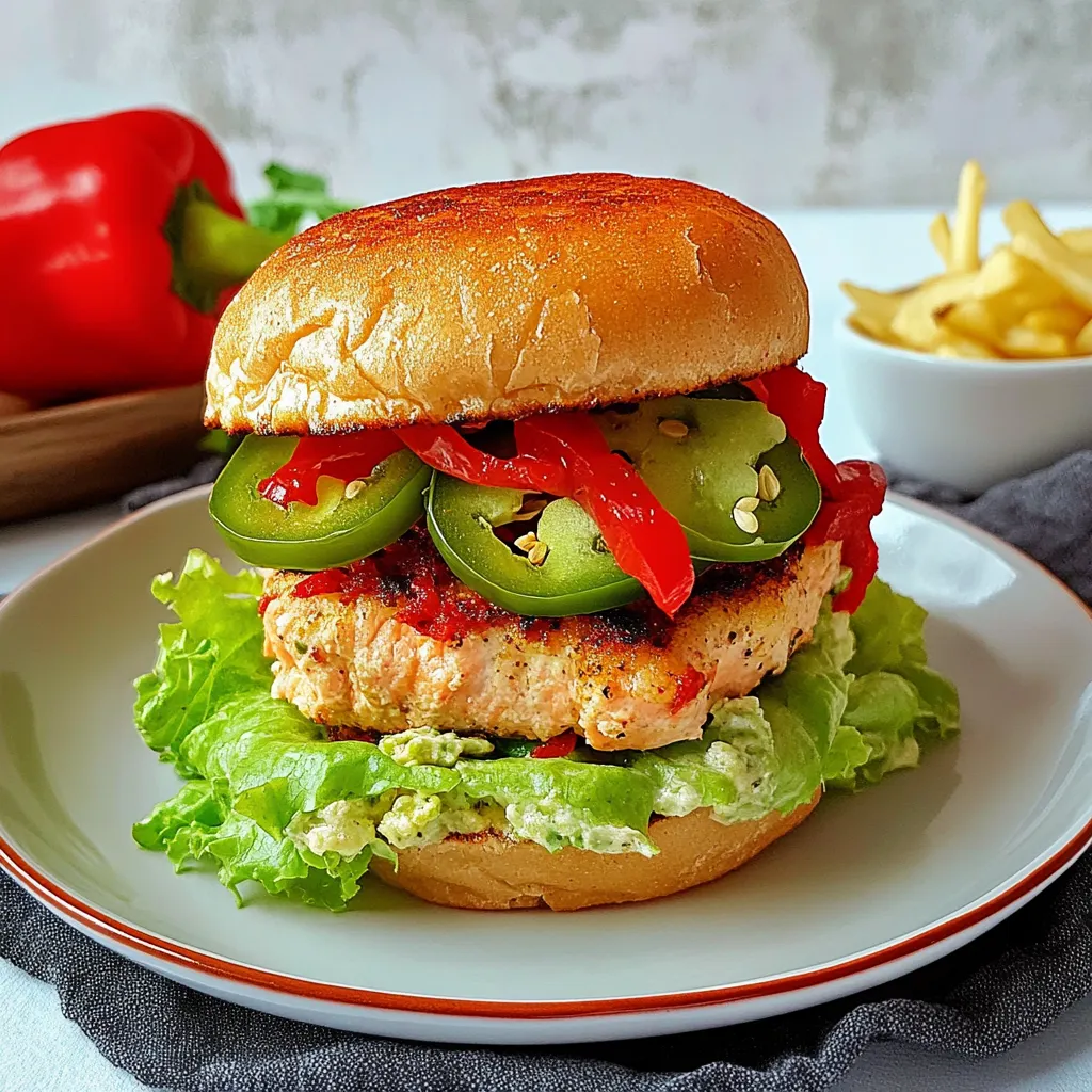Jalapeño Salmon Burgers