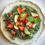 Kale Salad with Strawberry Mint Vinaigrette