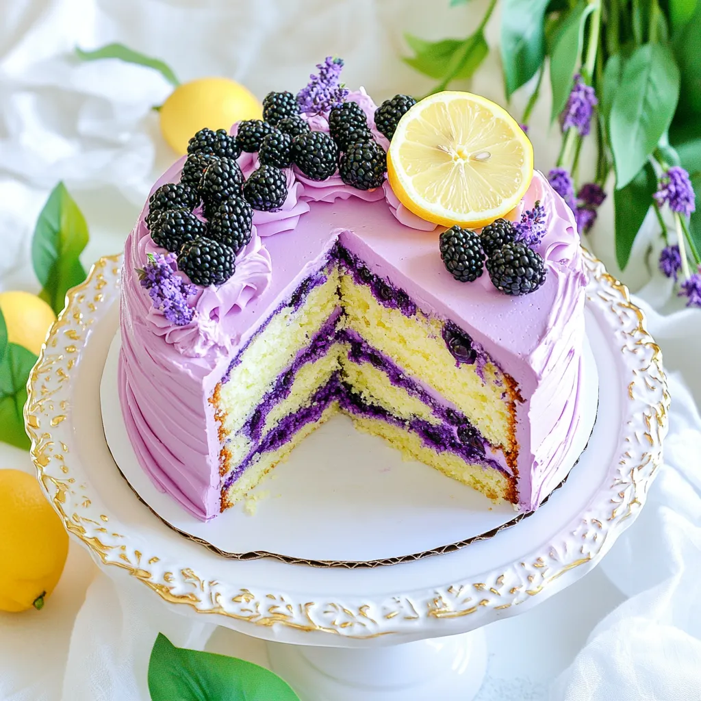 Lavender Lemon Blackberry Cake