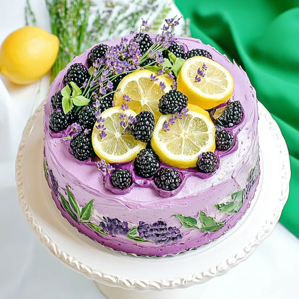 Lavender Lemon Blackberry Cake