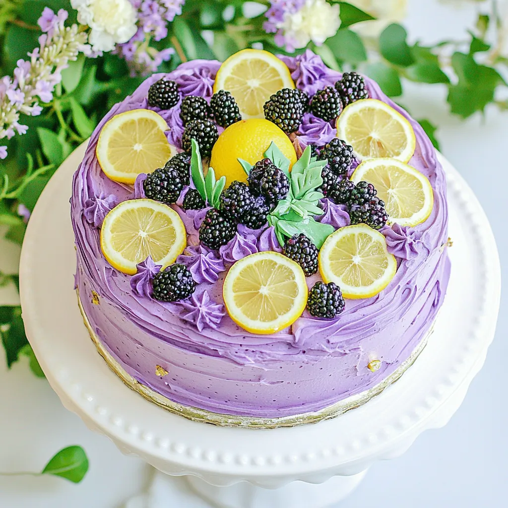 Lavender Lemon Blackberry Cake