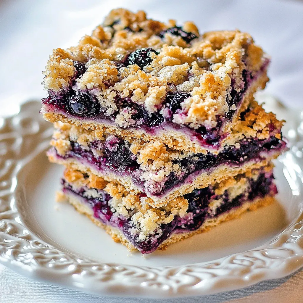 Lemon Blueberry Streusel Bars