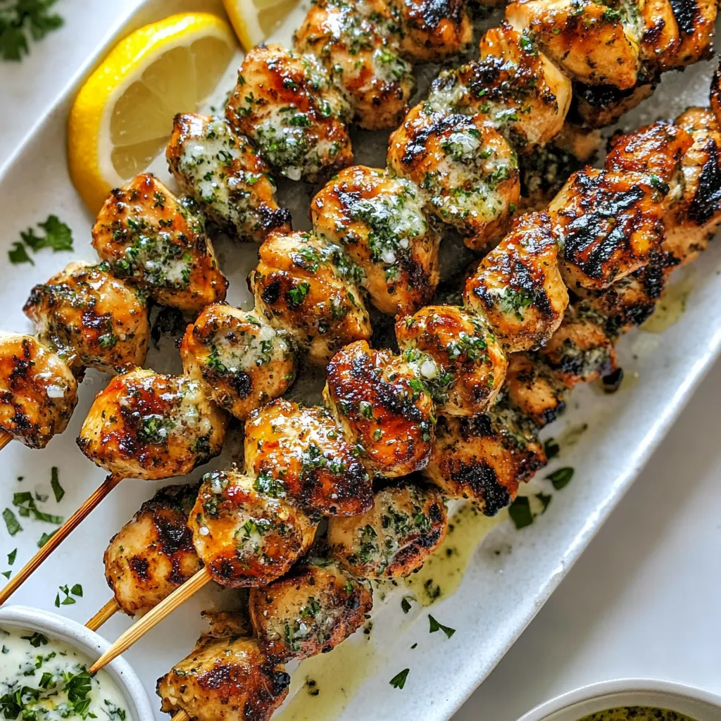 Lemon Pepper Parmesan Chicken Skewers