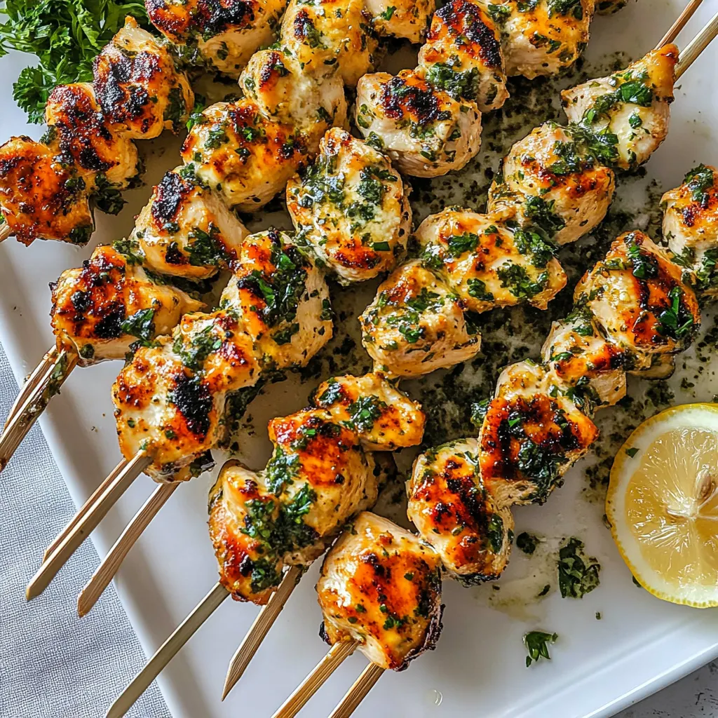 Lemon Pepper Parmesan Chicken Skewers