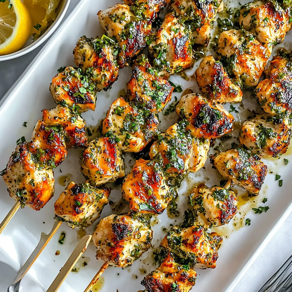 Lemon Pepper Parmesan Chicken Skewers
