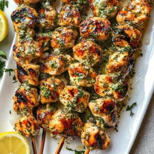 Lemon Pepper Parmesan Chicken Skewers