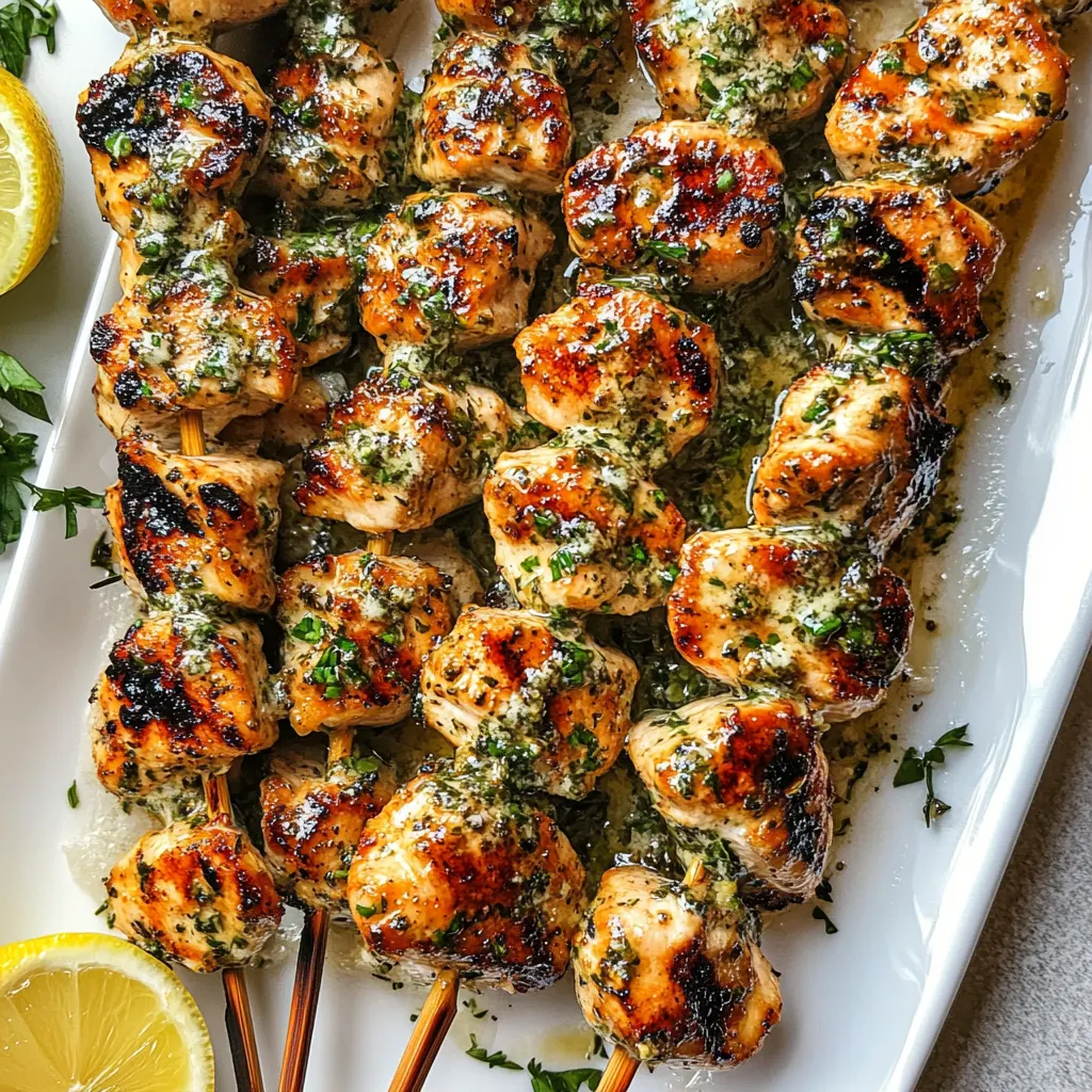 Lemon Pepper Parmesan Chicken Skewers