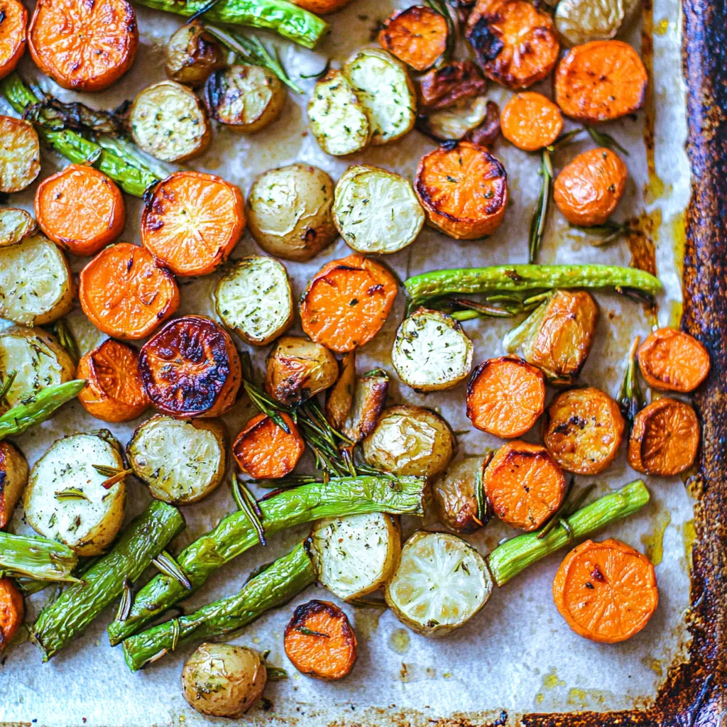 Lemon Rosemary Coconut Oil Roasted Vegetables
