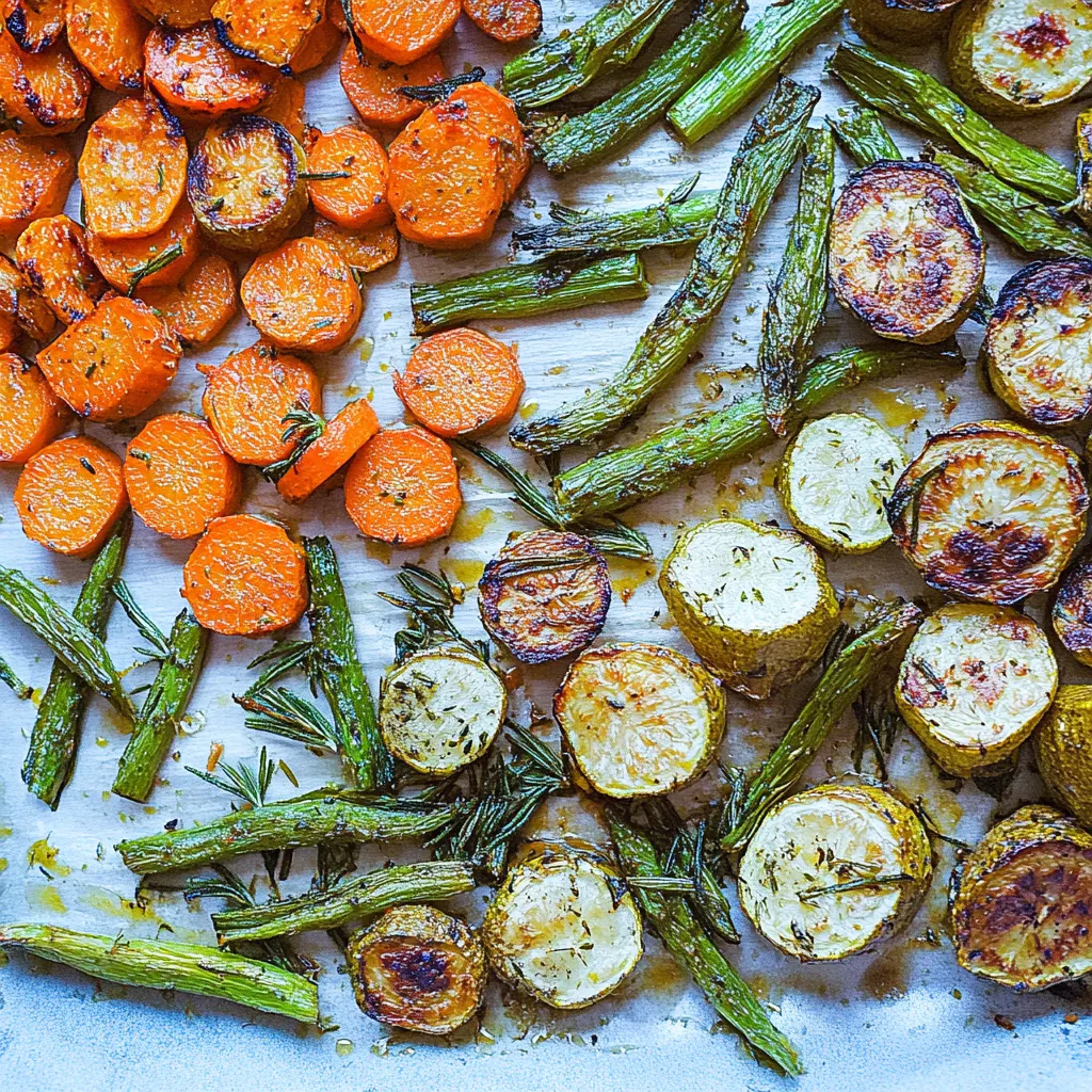 Lemon Rosemary Coconut Oil Roasted Vegetables