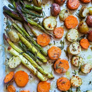 Lemon Rosemary Coconut Oil Roasted Vegetables