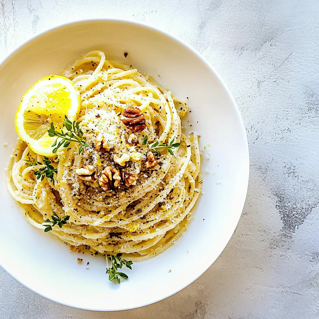 Lemon Spaghetti with Toasted Walnuts