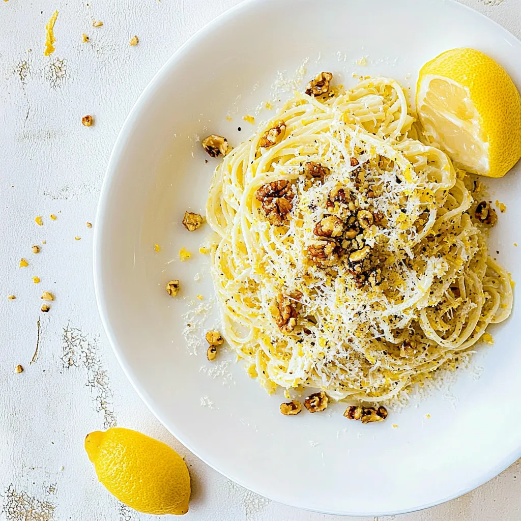 Lemon Spaghetti with Toasted Walnuts