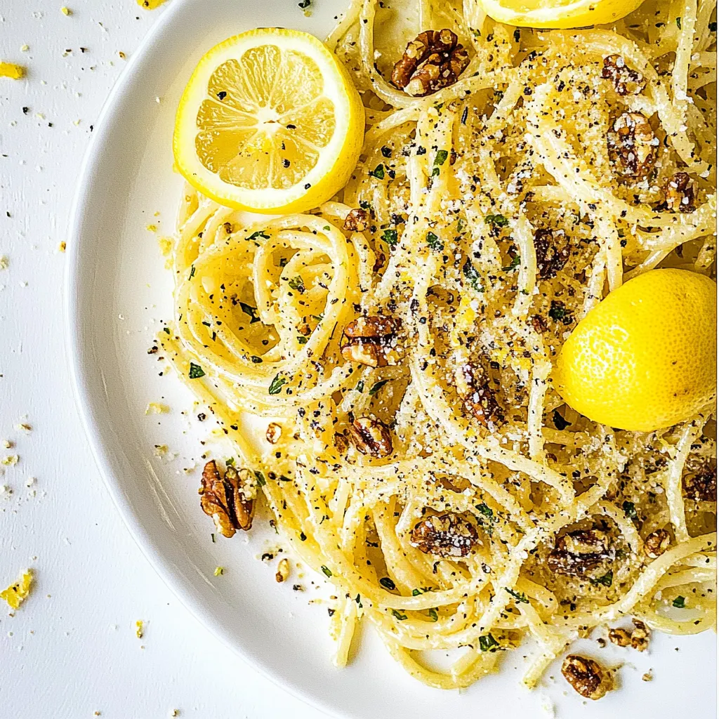 Lemon Spaghetti with Toasted Walnuts