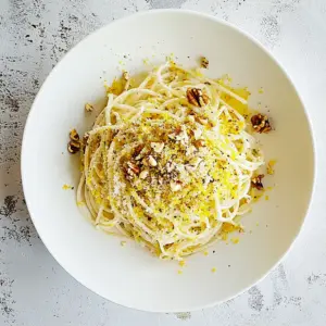Lemon Spaghetti with Toasted Walnuts