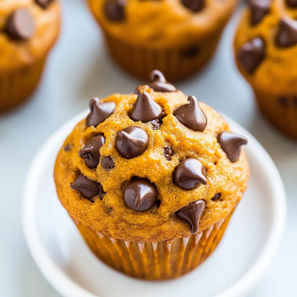 Mini Pumpkin Chocolate Chip Muffins