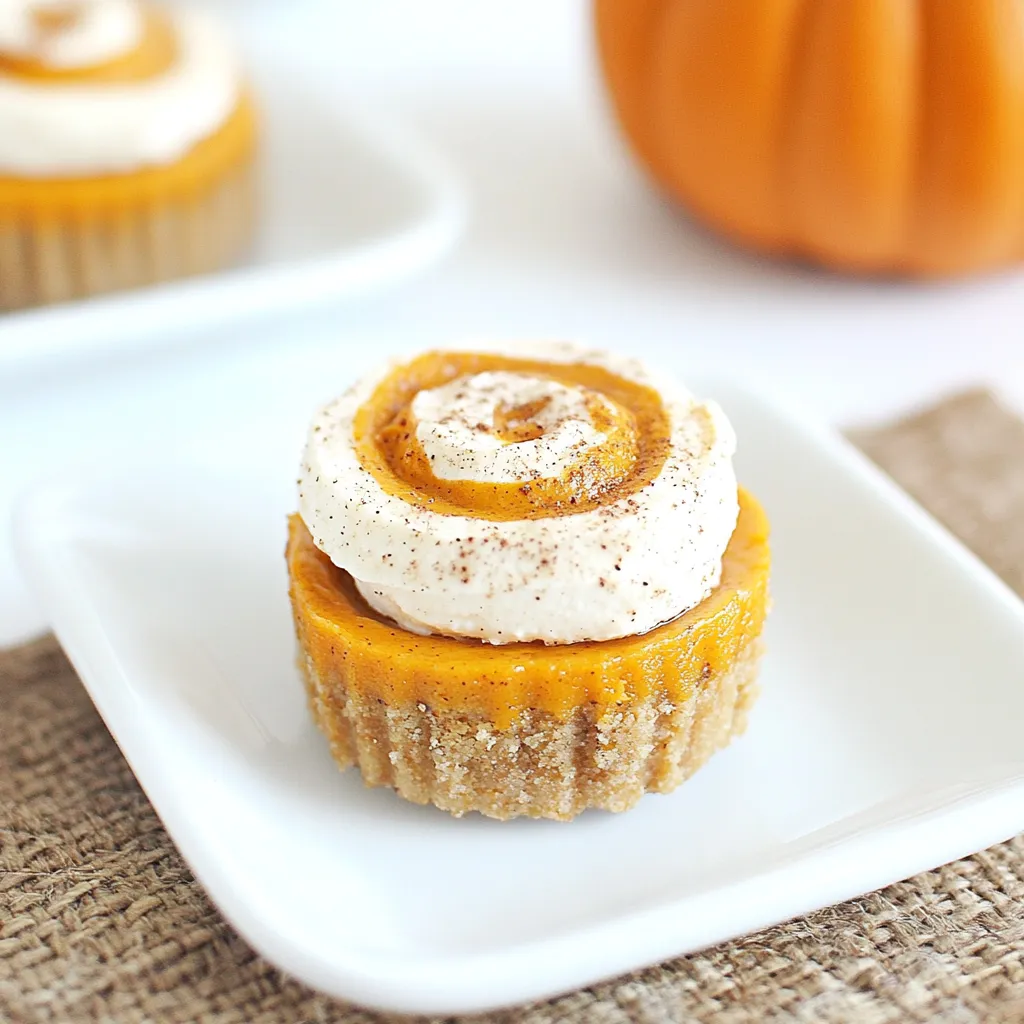 Mini Pumpkin Swirl Cheesecake